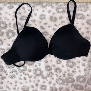 plain black swim top